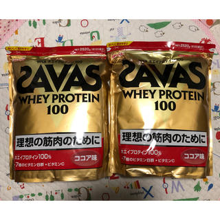 ザバス(SAVAS)のSAVAS ホエイプロテイン100  ココア味 2520g×2袋(プロテイン)