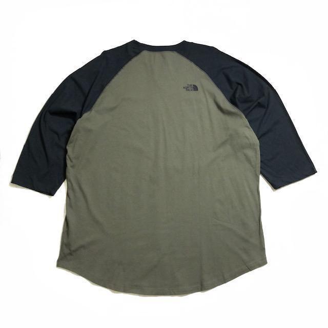 THE NORTH FACE(ザノースフェイス)のノースフェイス ラグラン コットンTシャツ(XXL)カーキ 180902 メンズのトップス(Tシャツ/カットソー(七分/長袖))の商品写真