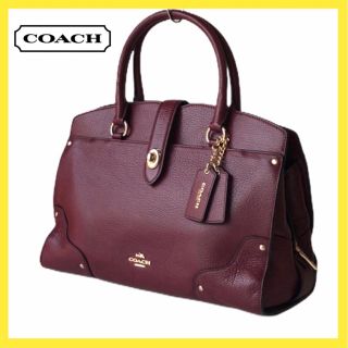 コーチ(COACH)のCOACH　コーチ　バッグ 　ハンドバッグ　トート　ショルダー　ボルドー　美品(ハンドバッグ)