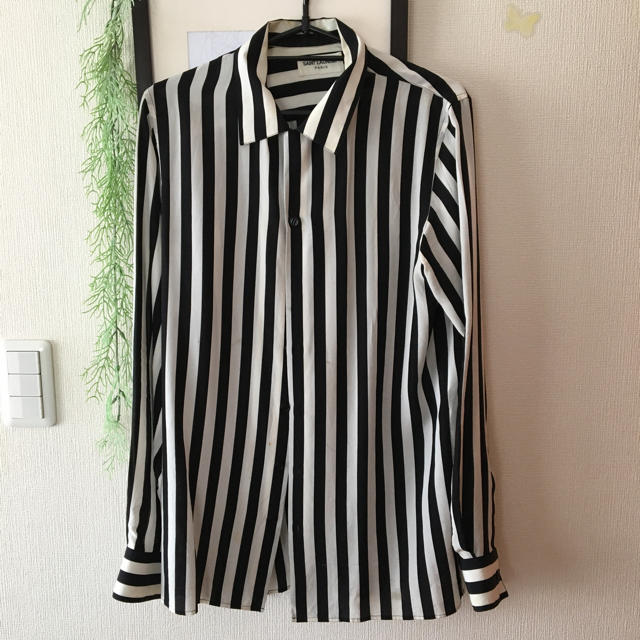 希少 SAINT LAURENT PARIS shirt ストライプ シャツ