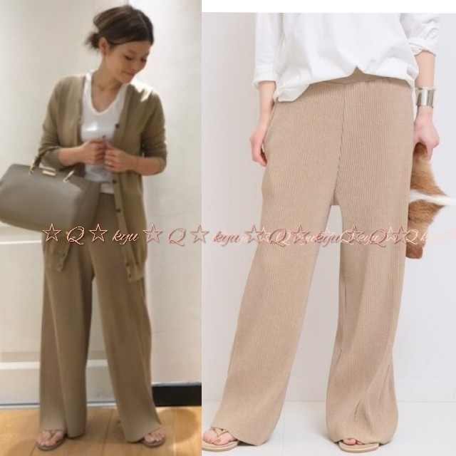 L'Appartement DEUXIEME CLASSE(アパルトモンドゥーズィエムクラス)の新品タグ付☆ ドゥズィーエムクラス リブパンツ ☆ PLEATS PANTS レディースのパンツ(カジュアルパンツ)の商品写真