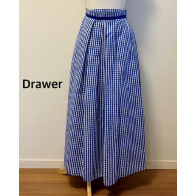 好きに Drawer ギンガムチェック ロングスカート ブラミンク 新品