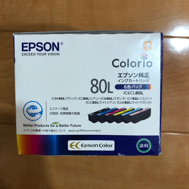 EPSON(エプソン)のIC6CL80L【取付期限2022.08 】エプソン純正　クリックポスト発送 インテリア/住まい/日用品のオフィス用品(オフィス用品一般)の商品写真