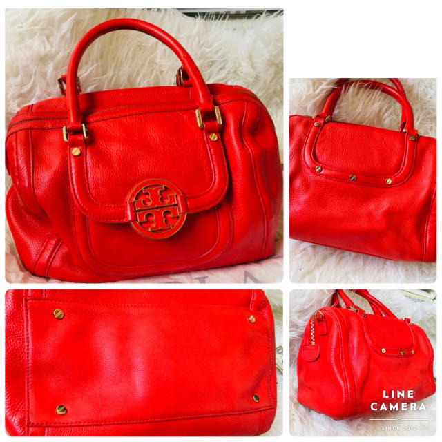 Tory Burch(トリーバーチ)のトリーバーチ♡ハンドバッグ　レッド　レザー レディースのバッグ(ハンドバッグ)の商品写真