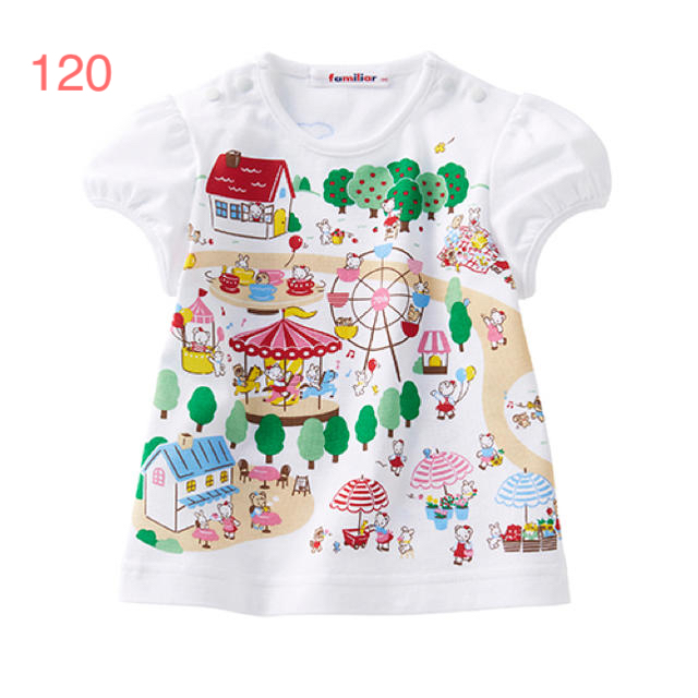 familiar(ファミリア)のファミリア　70周年　限定Tシャツ　120 キッズ/ベビー/マタニティのキッズ服女の子用(90cm~)(Tシャツ/カットソー)の商品写真