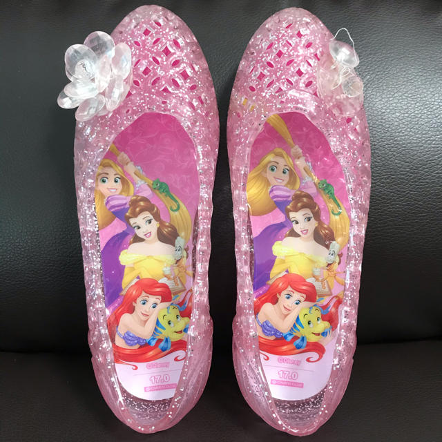 Disney(ディズニー)のプリンセス　サンダル　メッシュ　ディズニー　キラキラ キッズ/ベビー/マタニティのキッズ靴/シューズ(15cm~)(サンダル)の商品写真