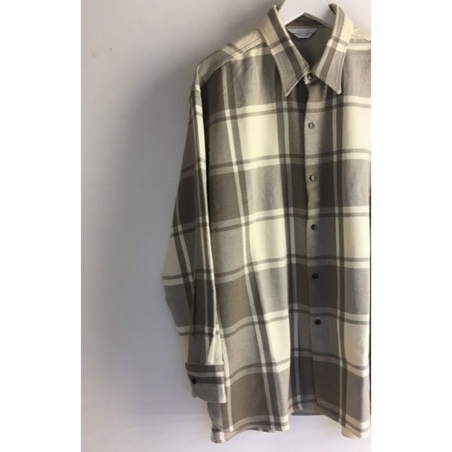 送関込 【超美品】UNUSED 16aw チェックシャツ ベージュ 3