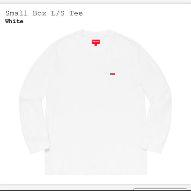 登場! Supreme 白　L ロンT logo box small supreme - Tシャツ/カットソー(七分/長袖)