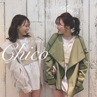 フーズフーチコ(who's who Chico)の僅か⚠️新作🐩¥9790【Chico】パイピングノーカラートレンチ(トレンチコート)