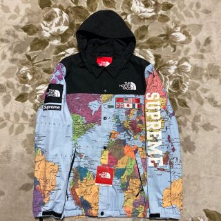 シュプリーム(Supreme)のSUPREME NORTH FACE MAP 地図　コーチジャケット　パーカー(ナイロンジャケット)