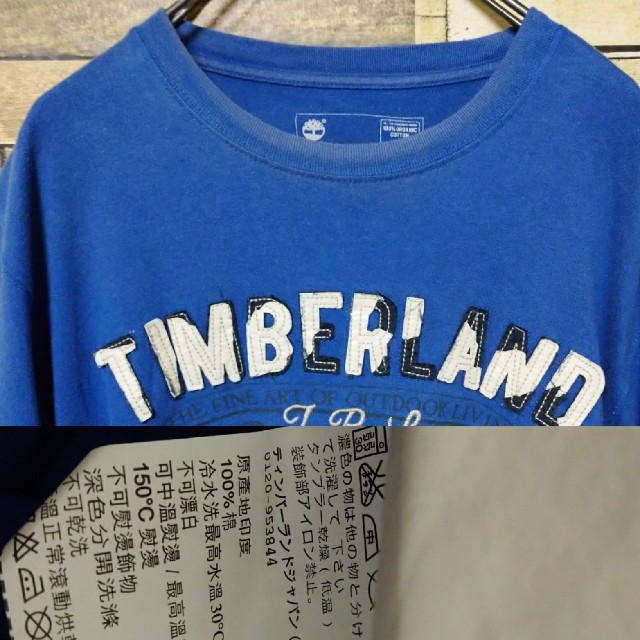 Timberland(ティンバーランド)の【激レア】ティンバーランド ロンT 青 M メンズのトップス(Tシャツ/カットソー(七分/長袖))の商品写真