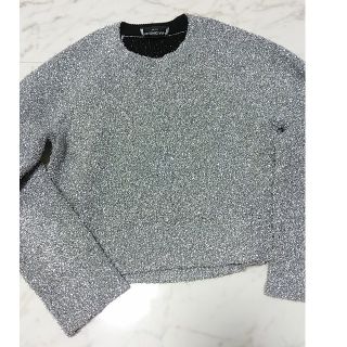 バレンシアガ(Balenciaga)のBALENCIAGA　ラメニットシルバーニット(ニット/セーター)