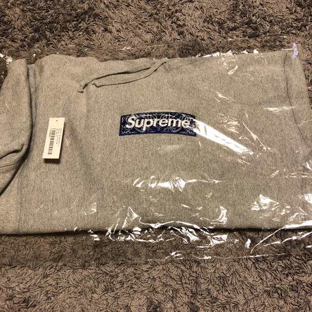 SUPREME 19AW Bandana Box Logo Hooded XLメンズ