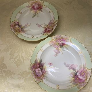 マイセン(MEISSEN)の★御専用【古KPM ベルリン】印象主義様式 ／金彩 金盛上　トリプルブーケ２枚(食器)