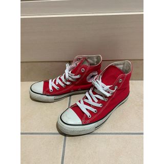 コンバース(CONVERSE)の美品★大人気★コンバース★ハイカットスニーカー★US6★24.5cm★レッド(スニーカー)