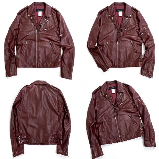 GUCCI - グッチ ボルドー レザー ライダース ジャケット 《トム GUCCI - グッチ ボルドー レザー ライダース ジャケット 《トム