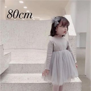 ベビーギャップ(babyGAP)の新品  チュールドレス フリルドレス  ワンピース ドレス 80 韓国子供服(ワンピース)