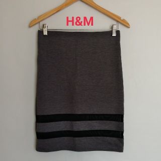 エイチアンドエム(H&M)の美品☆H&M ストレッチ素材のタイトスカート(ひざ丈スカート)