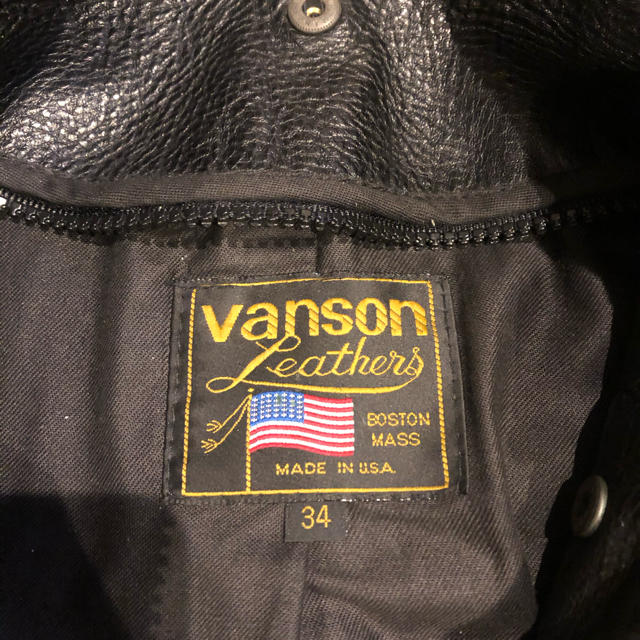 VANSON(バンソン)のvanson boston mass ライダース   34 メンズのジャケット/アウター(ライダースジャケット)の商品写真