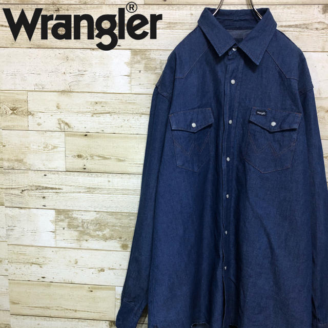 Wrangler(ラングラー)のラングラー(wrangler)☆ワンポイントロゴ デニム ウェスタンシャツ メンズのトップス(シャツ)の商品写真