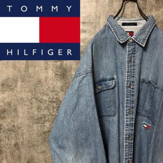 トミーヒルフィガー(TOMMY HILFIGER)の【limit様専用】トミージーンズ☆フラッグ刺繍ロゴWポケットデニムシャツ(シャツ)