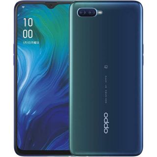 ラクテン(Rakuten)のOPPO Reno A 128GB ブルー　ほぼ新品•開封済み(スマートフォン本体)