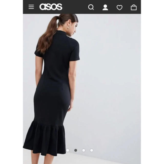 asos(エイソス)のASOS ブラックワンピース  【公式完売】 レディースのワンピース(ロングワンピース/マキシワンピース)の商品写真