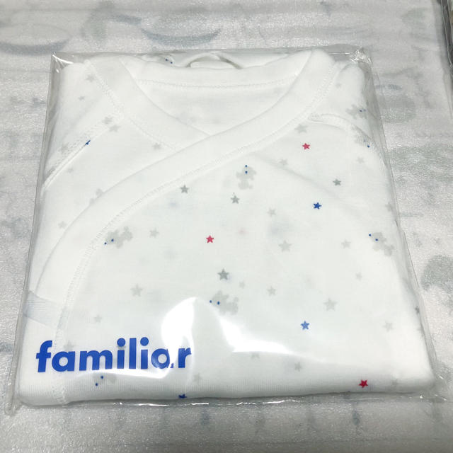 familiar(ファミリア)の専用＊新品＊ファミリア カバーオール型肌着 60サイズ キッズ/ベビー/マタニティのベビー服(~85cm)(肌着/下着)の商品写真