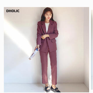 ディーホリック(dholic)の完売　人気　新作　dholic ワンボタンジャケット&スラックスSET 黒　M (スーツ)