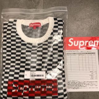 シュプリーム(Supreme)の【L】SUPREME Back Logo Sweater セーター チェック(ニット/セーター)