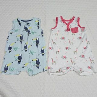 ベビーギャップ(babyGAP)の《babyGAP》ノースリーブ ロンパース2枚セット サイズ70(ロンパース)