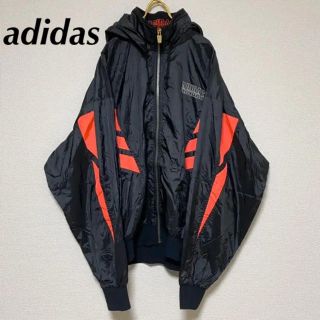 アディダス(adidas)のレアデザイン！ adidas ナイロンジャケット ネオンカラー ピンク 古着(ナイロンジャケット)