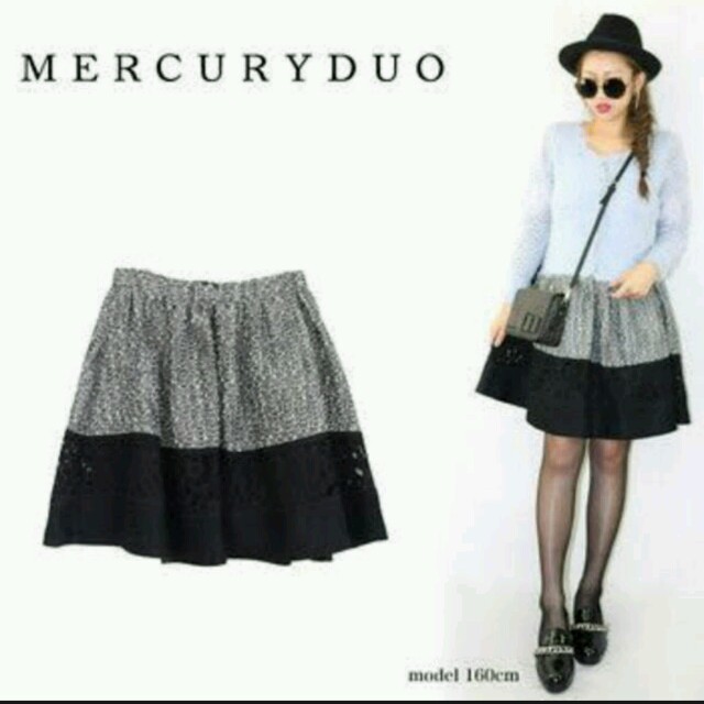 MERCURYDUO(マーキュリーデュオ)の切り替えツイードスカート レディースのスカート(ミニスカート)の商品写真