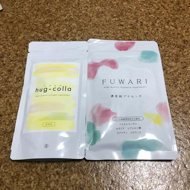 FUWARI と　hug-colla 濃密純プラセンタ 食品/飲料/酒の健康食品(その他)の商品写真