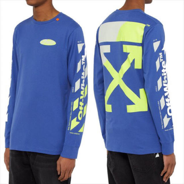 OFF WHITE DIAG SPLIT LOGO L/S TEE