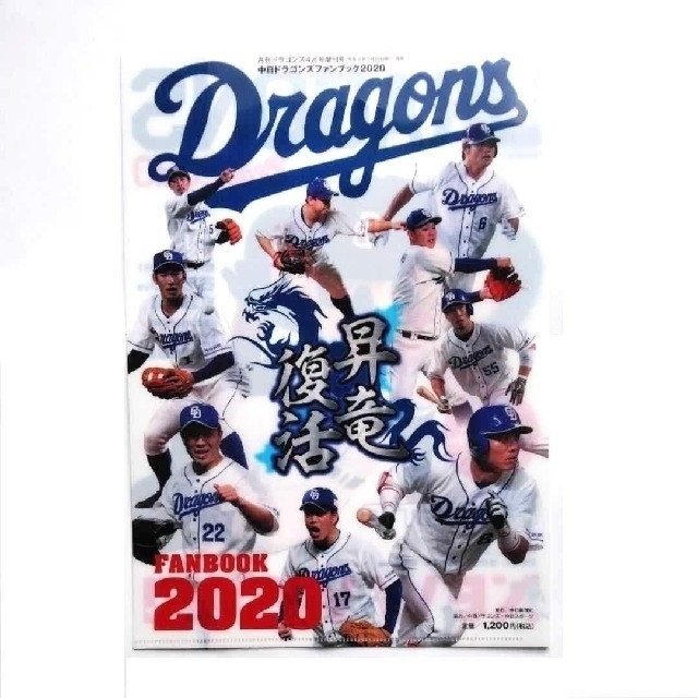 中日ドラゴンズ(チュウニチドラゴンズ)のドラゴンズぴあ2020+限定レア品クリアファイル【新商品・新品・未使用品】 エンタメ/ホビーの雑誌(趣味/スポーツ)の商品写真