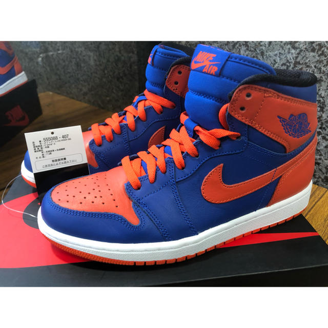 極美品  NIKE AIR JORDAN 1 RETRO OG KNICKSスニーカー