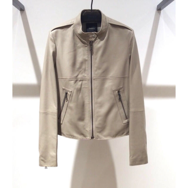 もございま】 Theory レザーライダースジャケット 定価10.6万円 えがつくる