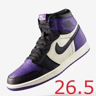 ナイキ(NIKE)のNIKE AIR JORDAN 1 COURT PURPLE 2018 26.5(スニーカー)