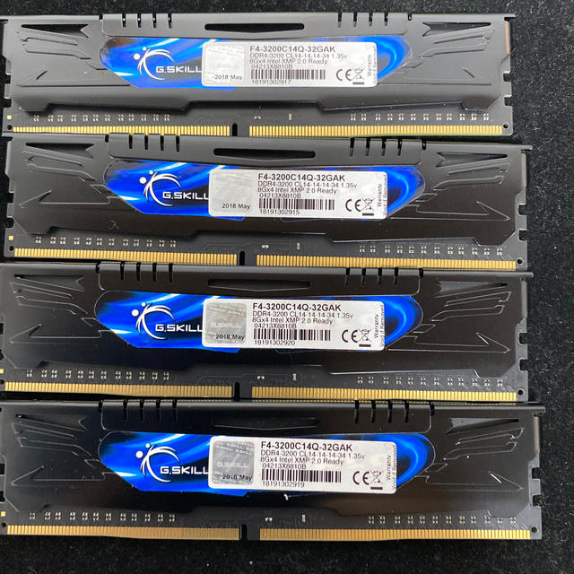 メモリG SKILL ARES DDR4 8GB4枚セット