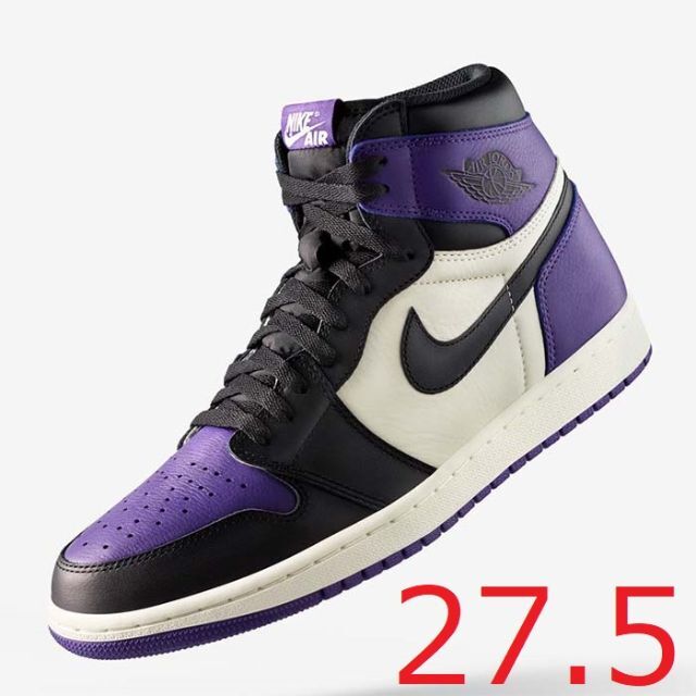 NIKE(ナイキ)のNIKE AIR JORDAN 1 COURT PURPLE 2018 27.5 メンズの靴/シューズ(スニーカー)の商品写真