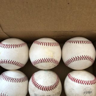 硬式野球ボール 試合球未使用6球、練習球、試合球使用済み6球合計12球