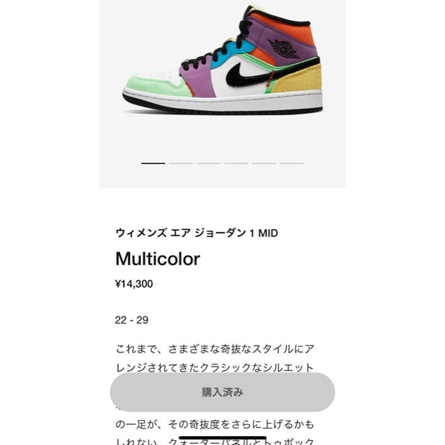 NIKE(ナイキ)のNike Air Jordan1 mid multicolor 24cm メンズの靴/シューズ(スニーカー)の商品写真