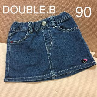 ダブルビー(DOUBLE.B)の美品★ダブルビー ★デニムスカート 90(スカート)