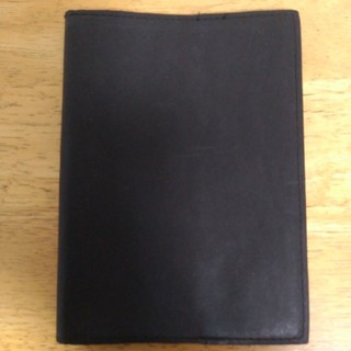 ムジルシリョウヒン(MUJI (無印良品))のジーンズのラベル素材で作られた　ブックカバー　Ａ６（文庫）サイズ・黒(ブックカバー)