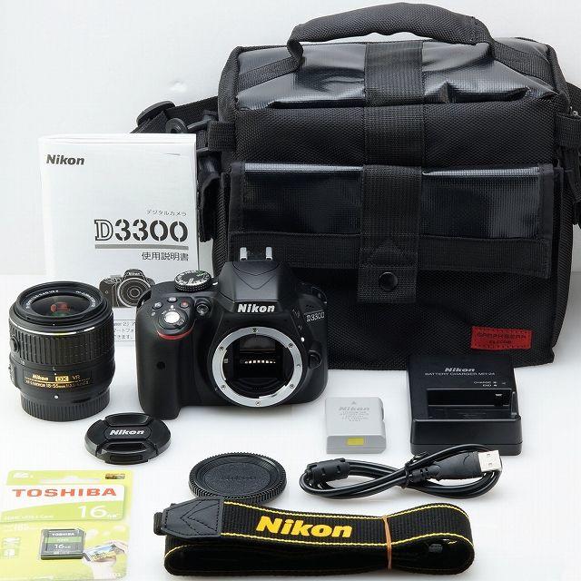 デジタル一眼390ショット★ Nikon D3300 極美品 高画質一眼レフ カメラバッグ