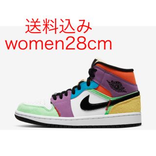 ナイキ(NIKE)のJORDAN  WMNS AIR JORDAN 1 MID SE 28cm(スニーカー)