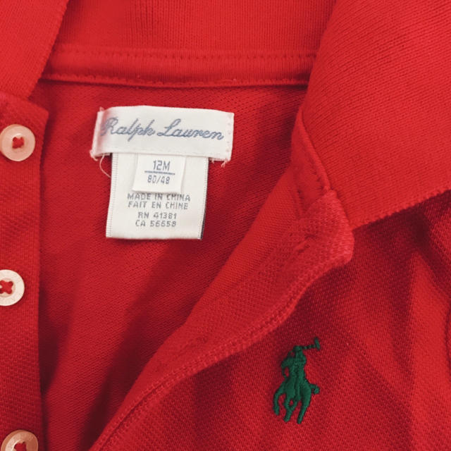 Ralph Lauren(ラルフローレン)のラルフローレン　ポロシャツワンピース キッズ/ベビー/マタニティのベビー服(~85cm)(ワンピース)の商品写真