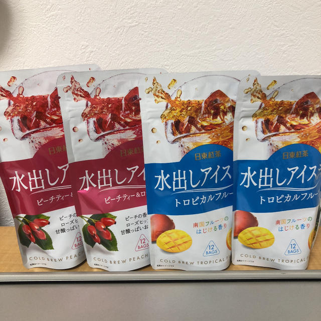 4袋セット 水出しアイスティー ピーチティー＆ローズヒップㅤトロピカルフルーツ 食品/飲料/酒の飲料(茶)の商品写真