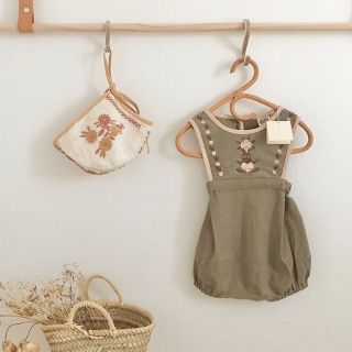 キャラメルベビー&チャイルド(Caramel baby&child )のapolina kids baby romper sage 12-18(ロンパース)